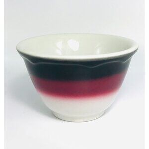 Vintage Soup Cup Small Bowl Restaurant Ware Black Red Airbrushed Jackson 1951